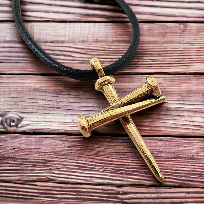 Nail Pendant Necklace Gold