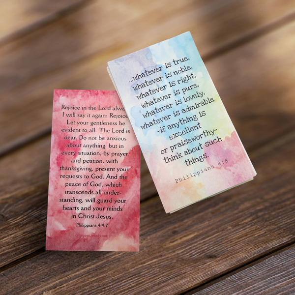 Philippians 44-8 Rejoice In The Lord Inspirational Pocket Card
