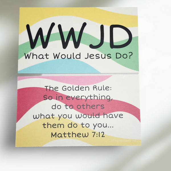 WWJD What Would Jesus Do Matthew 712 The Golden Rule Inspirational Pocket Card
