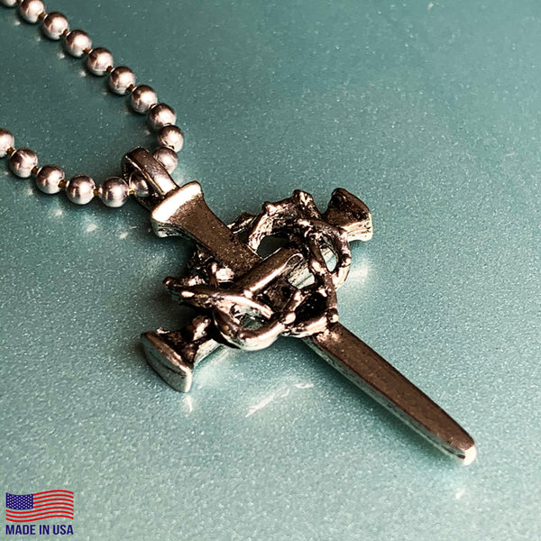 Nail Crown Cross Necklace - Forgiven Jewelry