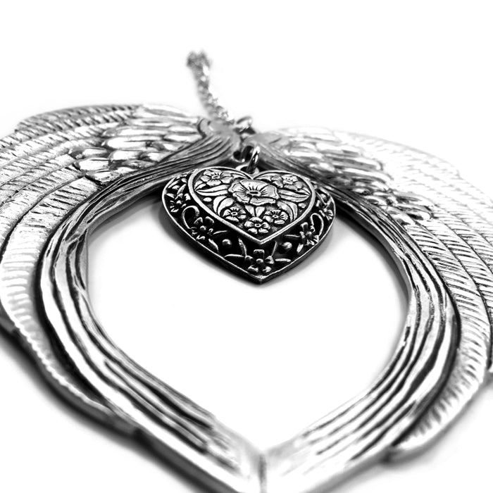 Angel Wings Heart Keepsake Ornament Gift - Forgiven Jewelry