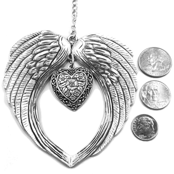 Angel Wings Heart Keepsake Ornament Gift - Forgiven Jewelry
