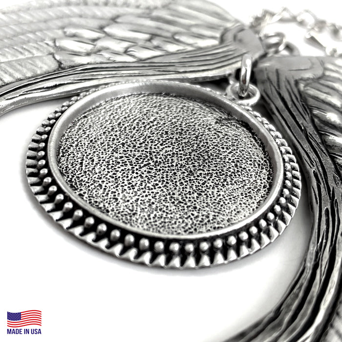 Angel Wings Round Photo Keepsake Ornament Gift - Forgiven Jewelry