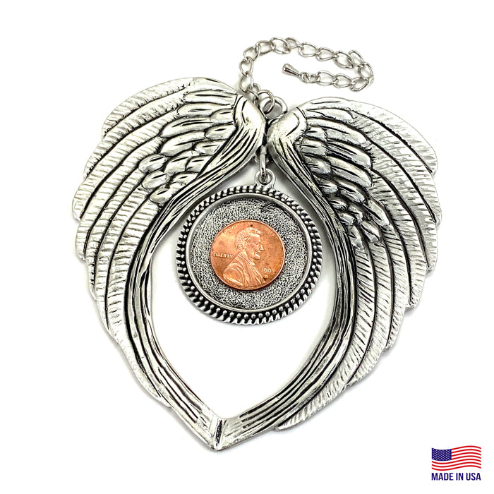 Angel Wings Round Photo Keepsake Ornament Gift - Forgiven Jewelry