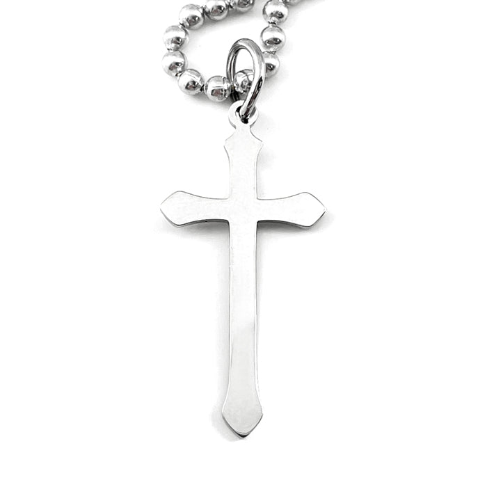 Cross Ball Chain Necklace - Forgiven Jewelry