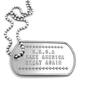 Make American Great Again Dog Tag Necklace - Forgiven Jewelry