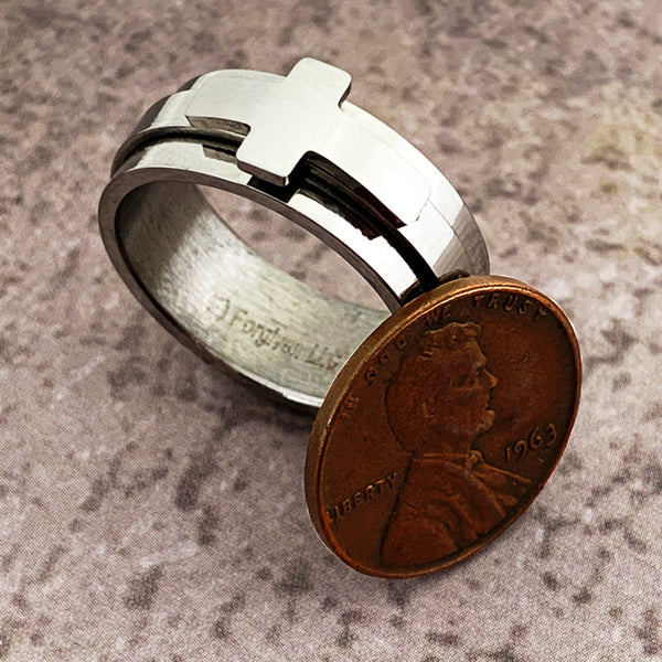 Cross Spinner Ring - Forgiven Jewelry