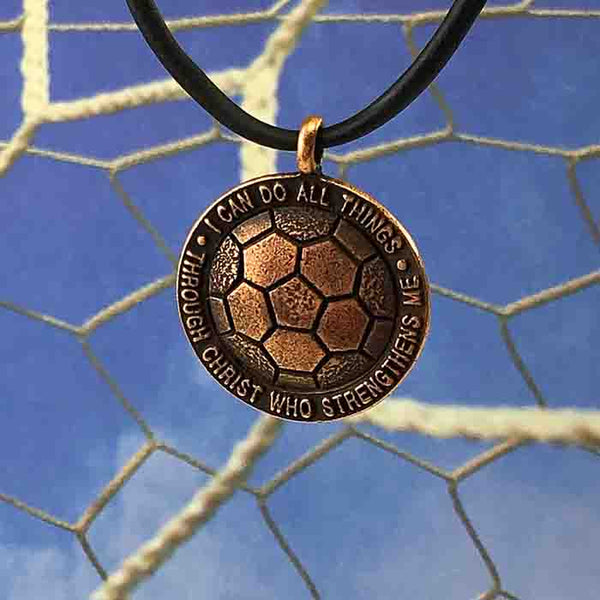 Soccer Necklace in Copper Made in the USA - Forgiven Jewelry