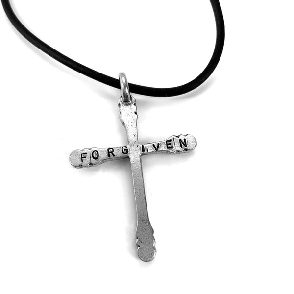 Guitar Neck Cross Silver - Forgiven Jewelry