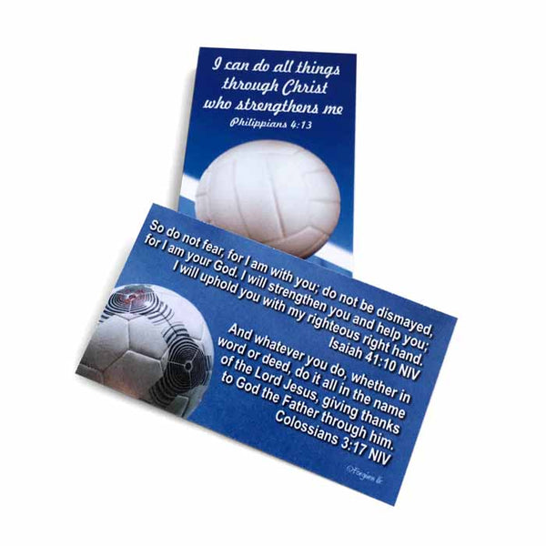 Volleyball Phil 413 I Can Do All Things Through Christ Inspirational Pocket Card - Forgiven Jewelry