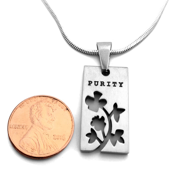 Purity Flower on Rope Chain - Forgiven Jewelry