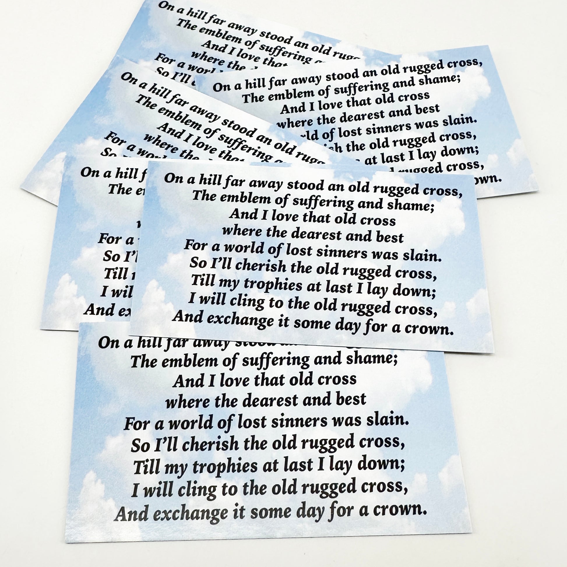 The Old Rugged Cross  Scripture Sharing Card "Forgiven" Inspirational Pocket Card