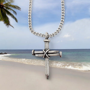 Nail Cross Necklace On Chain
