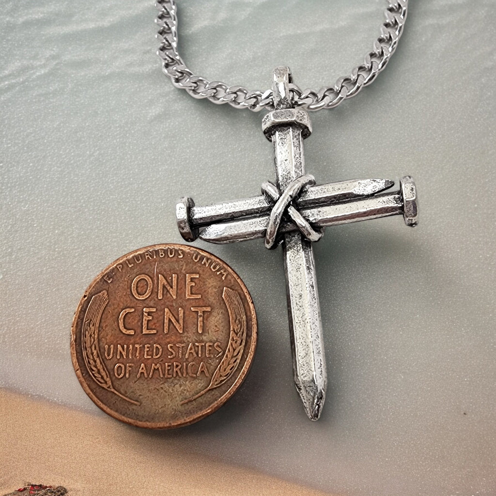 Nail Cross Necklace On Chain