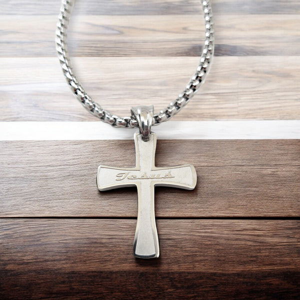 Cross Jesus Heavy Chain Necklace