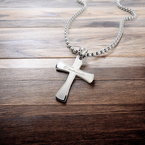 Cross Jesus Heavy Chain Necklace