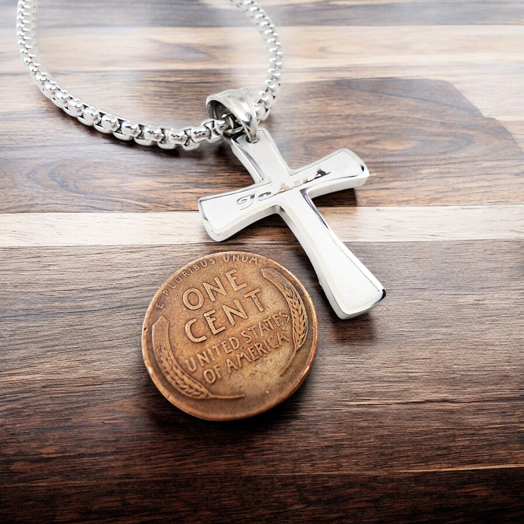 Cross Jesus Heavy Chain Necklace