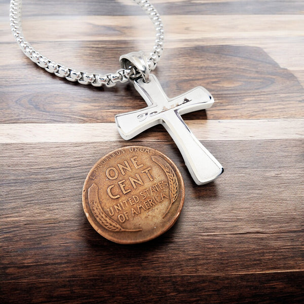 Cross Jesus Heavy Chain Necklace