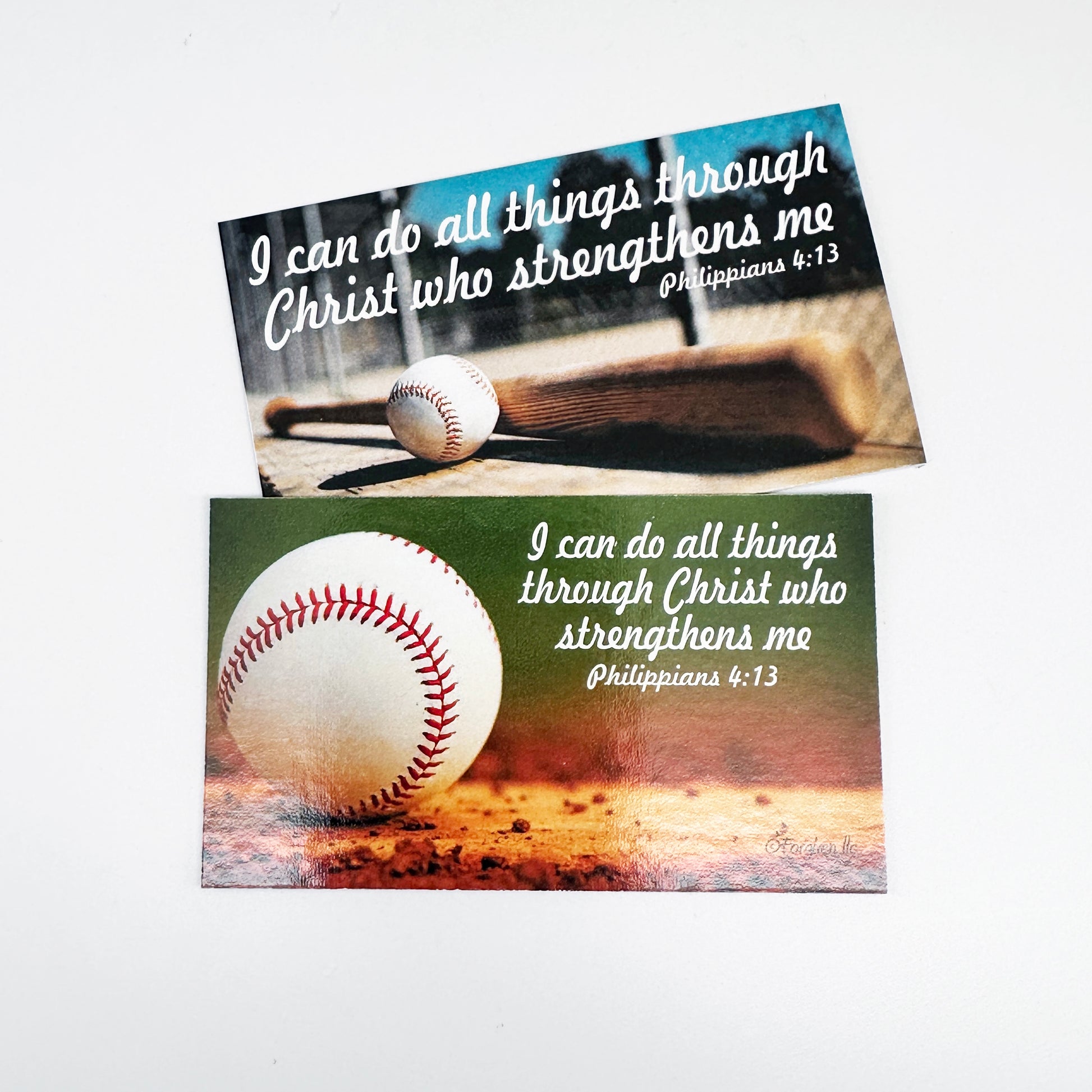 Baseball Softball Phil 413 I Can Do All Things Through Christ Inspirational Pocket Card
