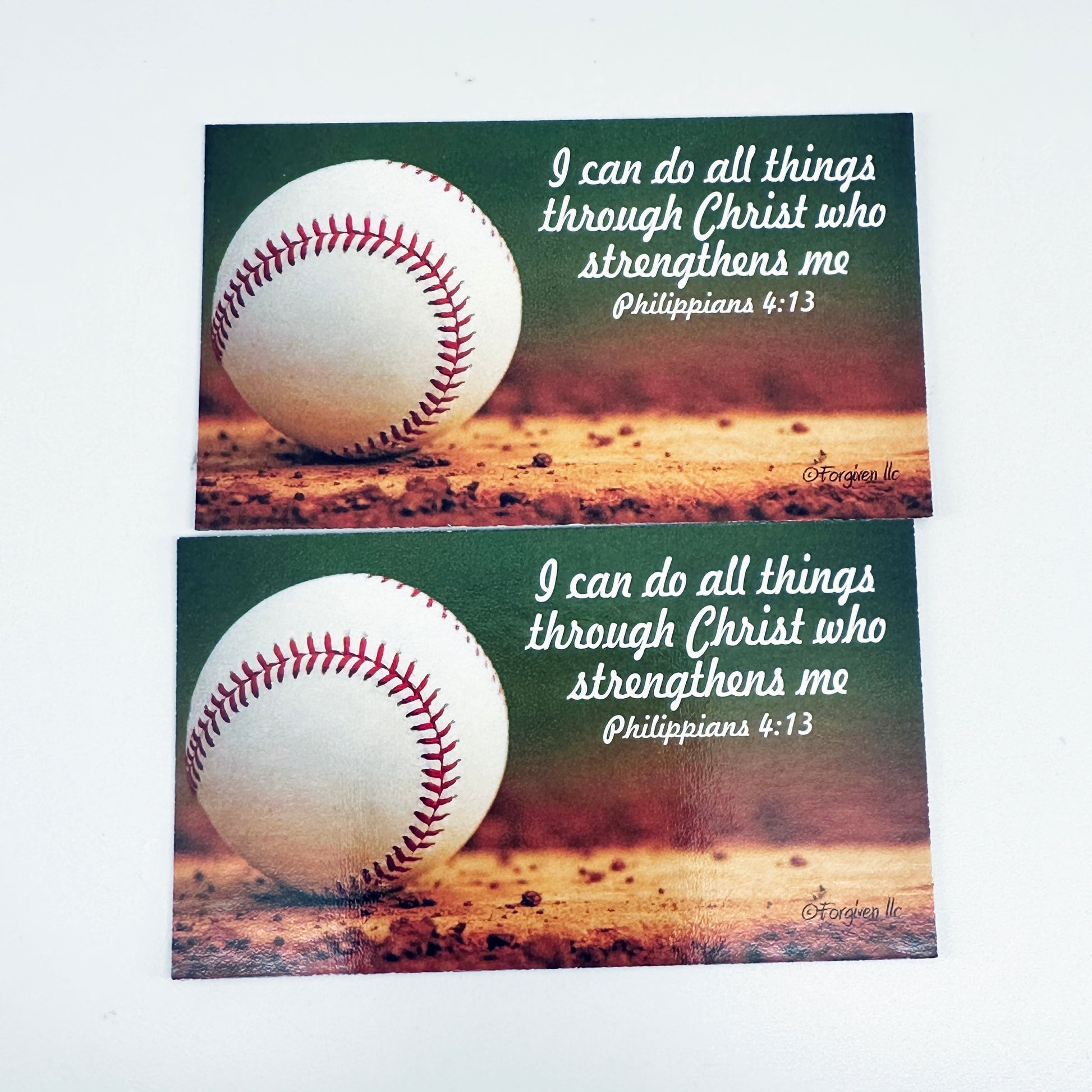 Baseball Softball Phil 413 I Can Do All Things Through Christ Inspirational Pocket Card