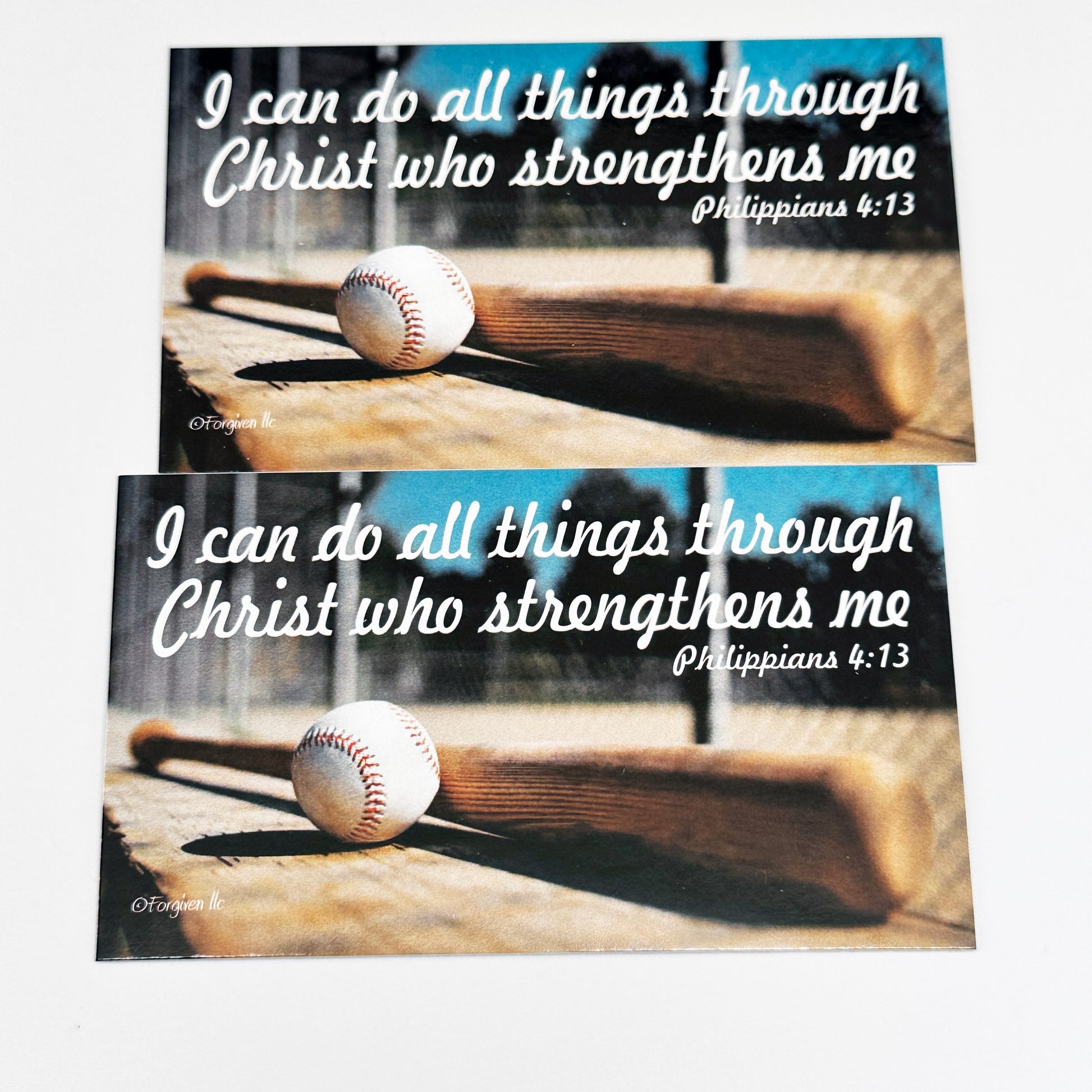 Baseball Softball Phil 413 I Can Do All Things Through Christ Inspirational Pocket Card