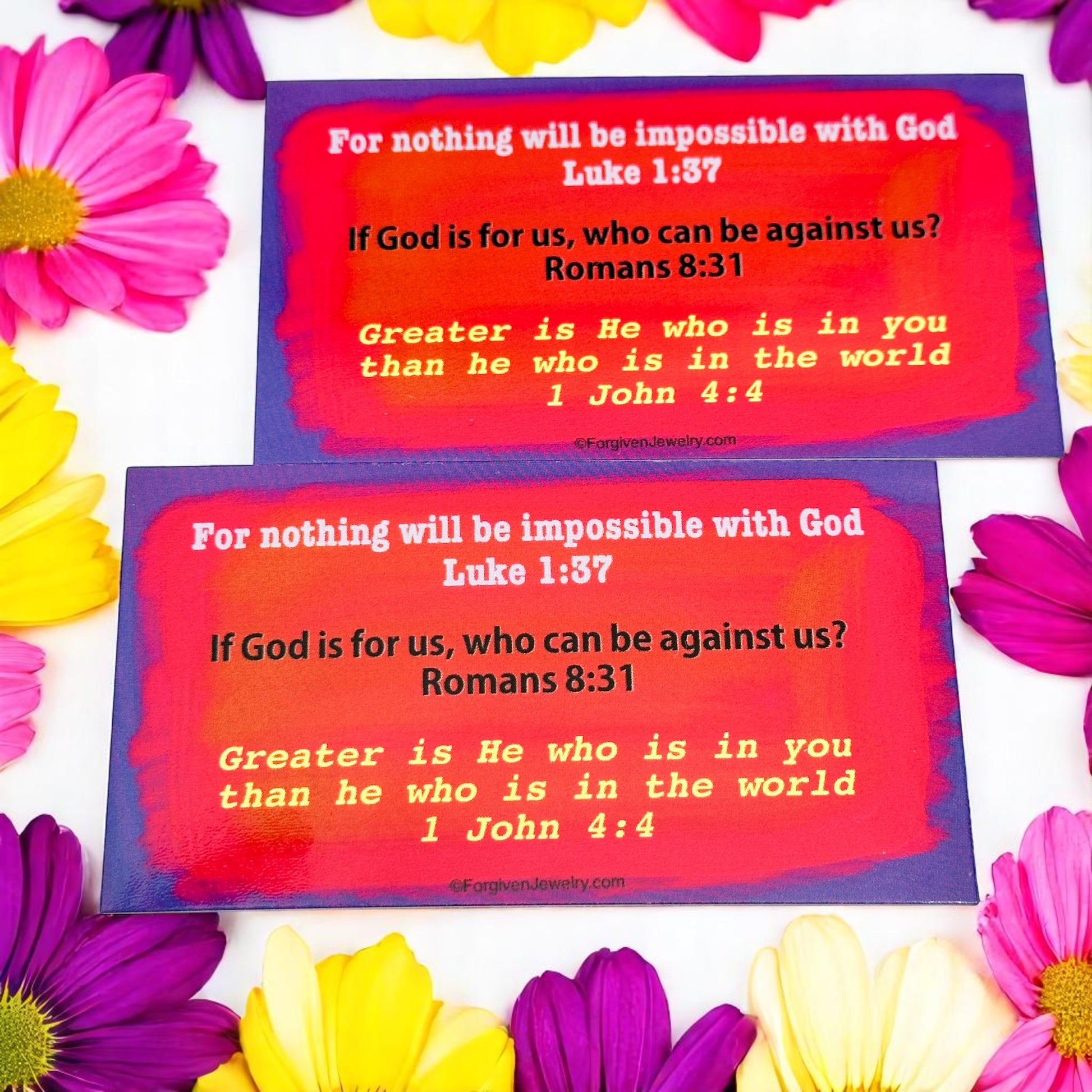 God Is For Us Scripture Sharing Card Nothing Is Impossible Inspirational Pocket Card