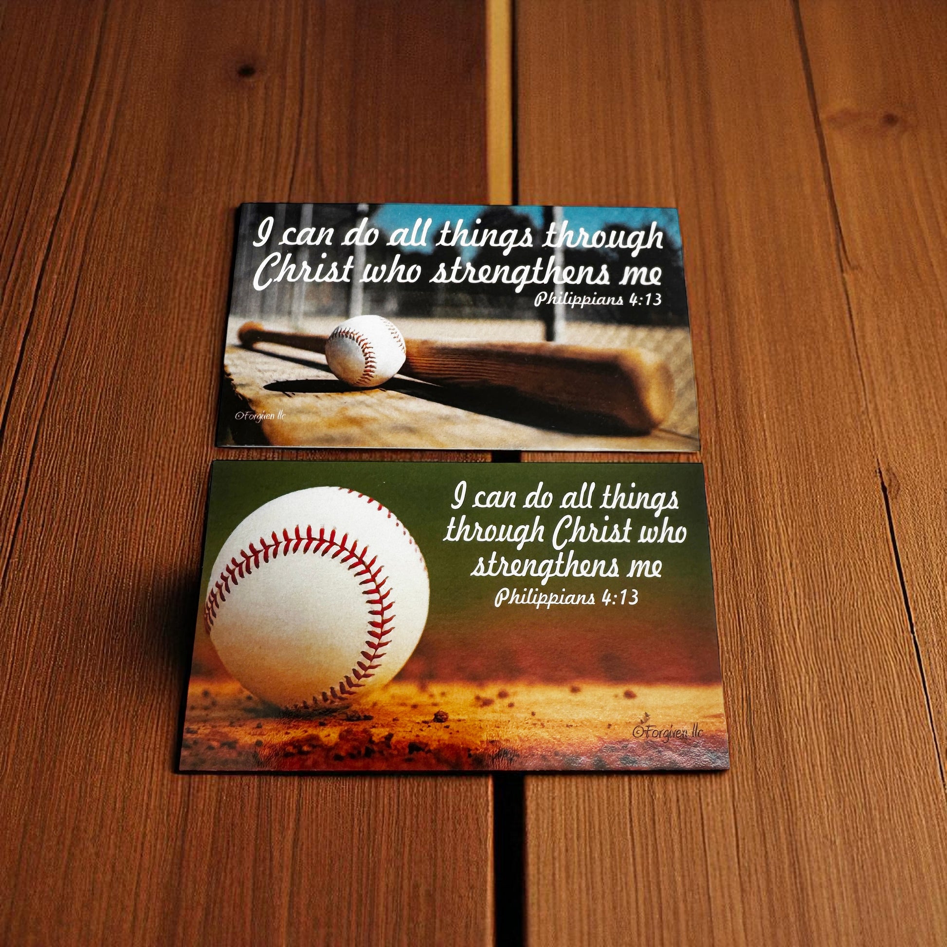 Baseball Softball Phil 413 I Can Do All Things Through Christ Inspirational Pocket Card