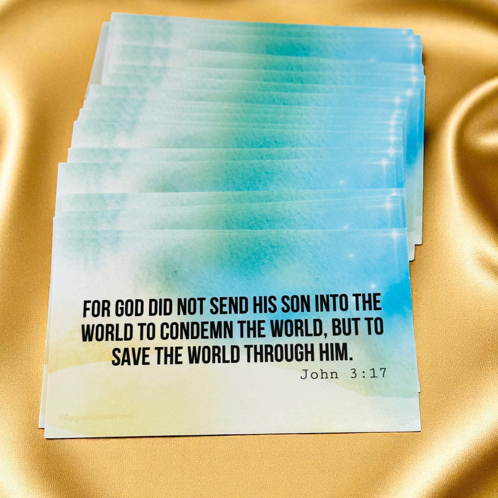 John 316-17 For God So Loved The World Inspirational Pocket Card
