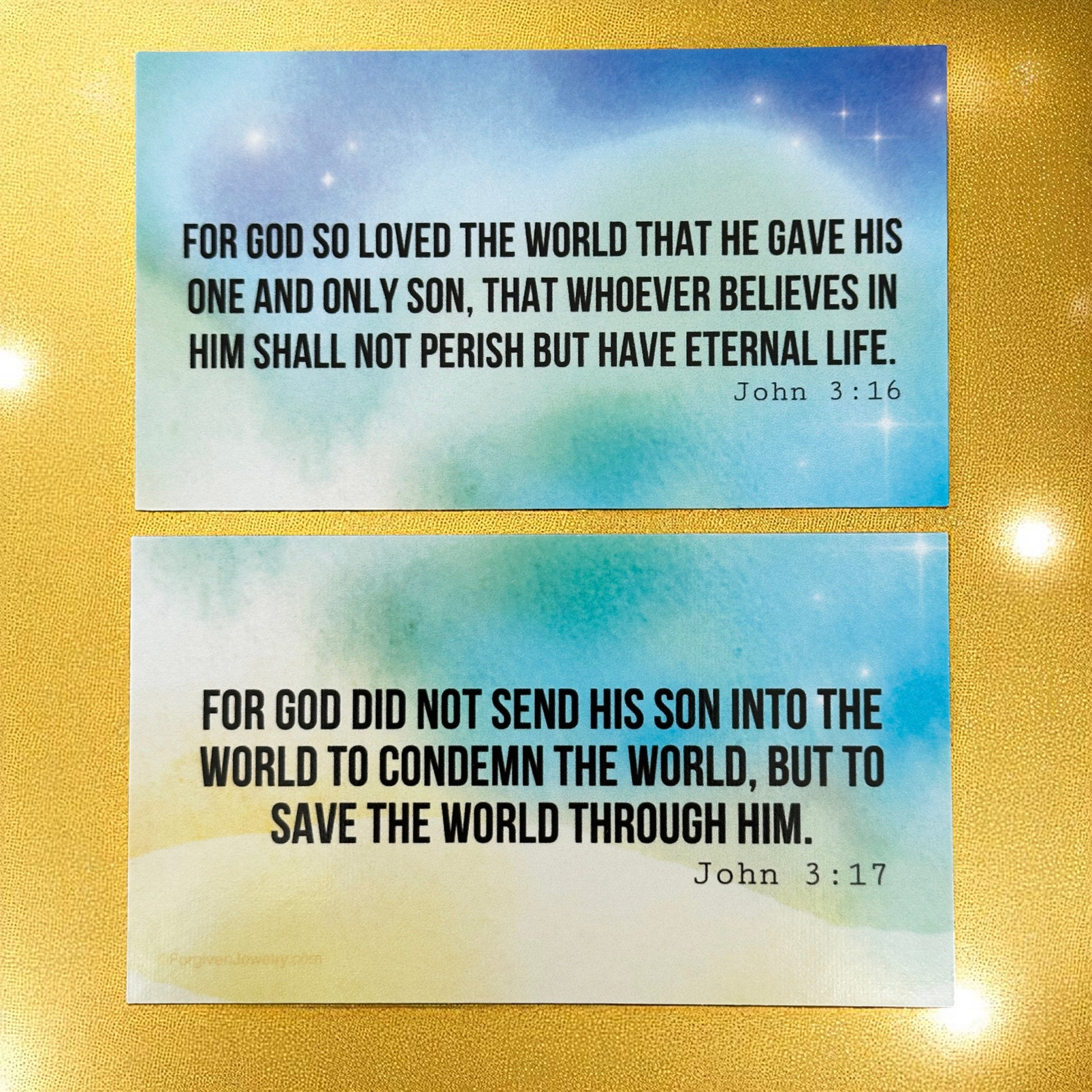 John 316-17 For God So Loved The World Inspirational Pocket Card