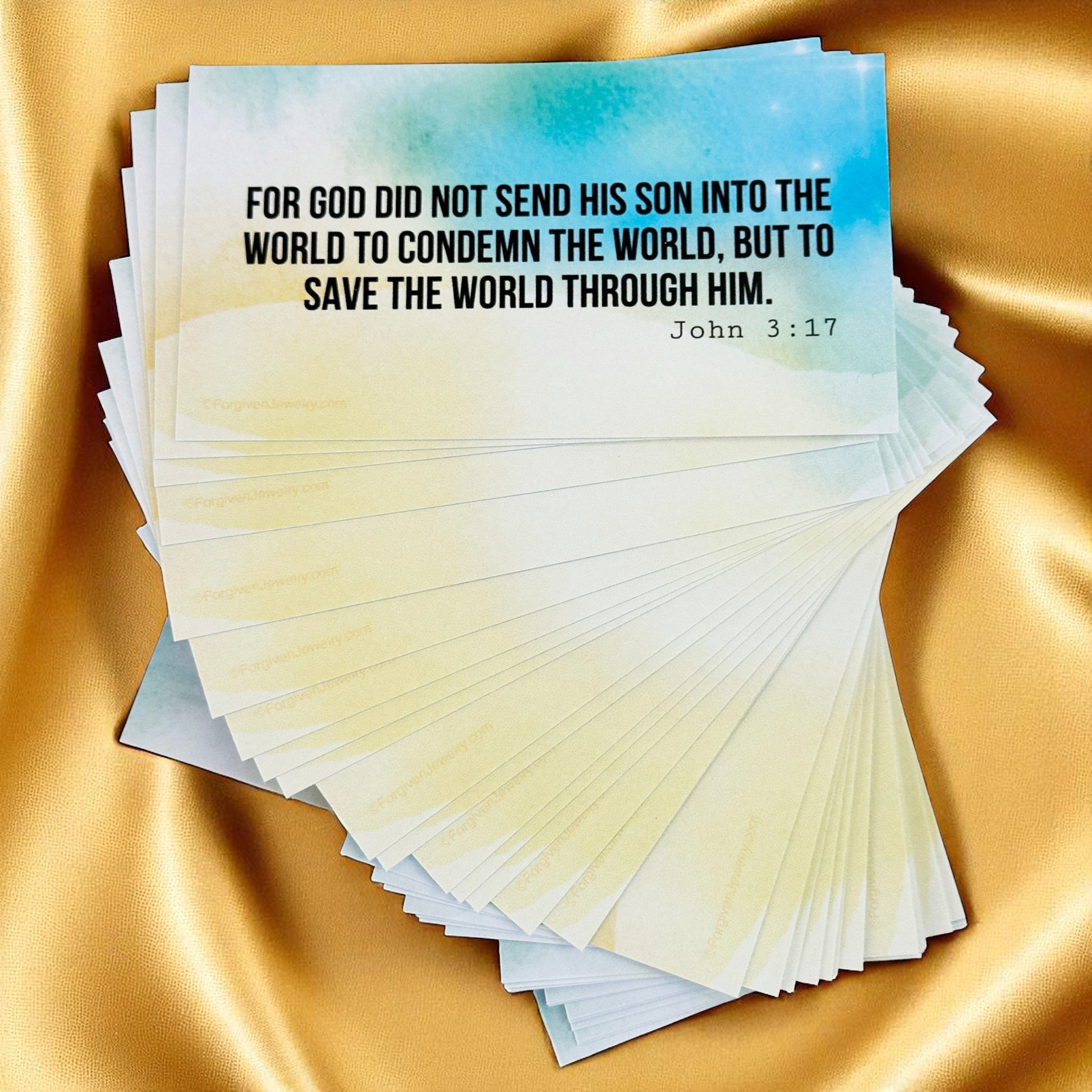 John 316-17 For God So Loved The World Inspirational Pocket Card