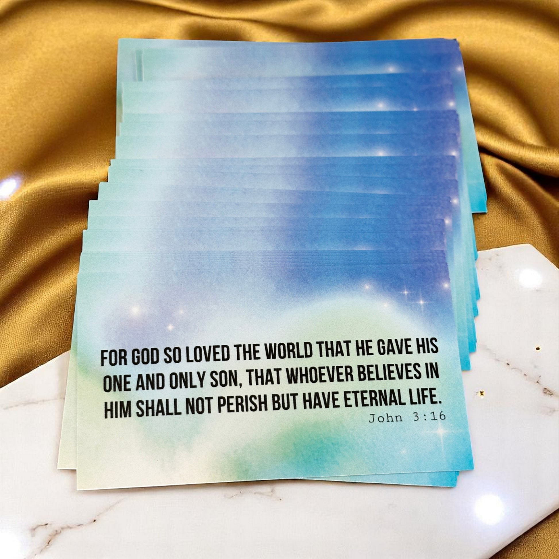 John 316-17 For God So Loved The World Inspirational Pocket Card