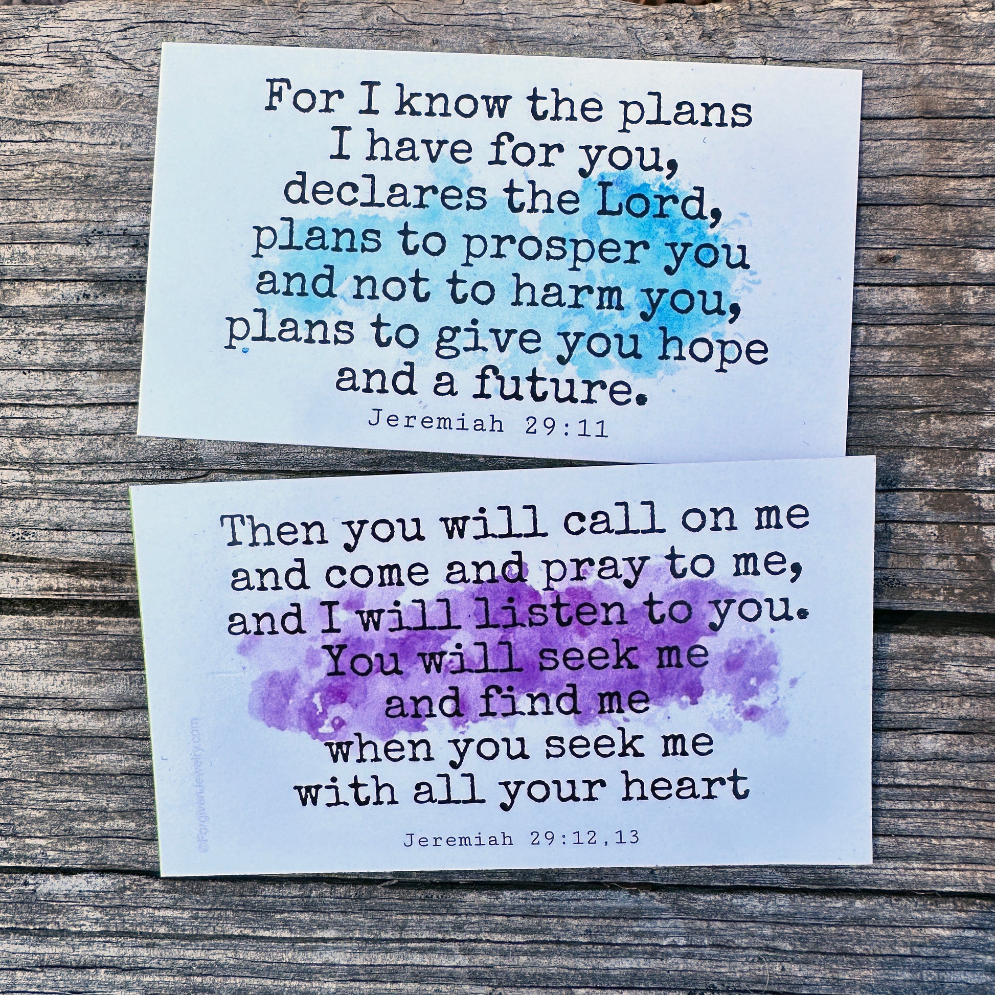 Jeremiah 2911-13 I Know The Plans I Have For You Inspirational Pocket Card