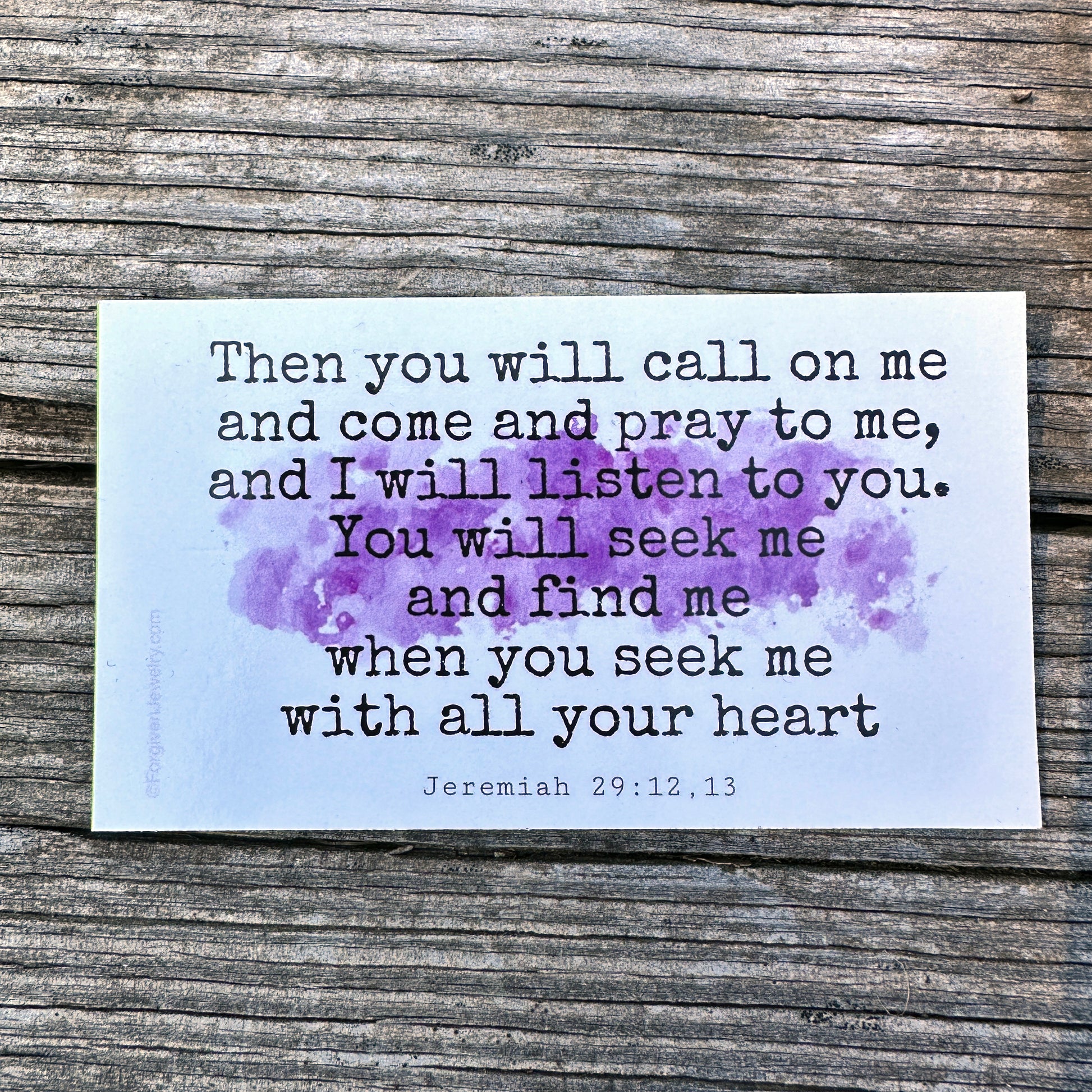 Jeremiah 2911-13 I Know The Plans I Have For You Inspirational Pocket Card