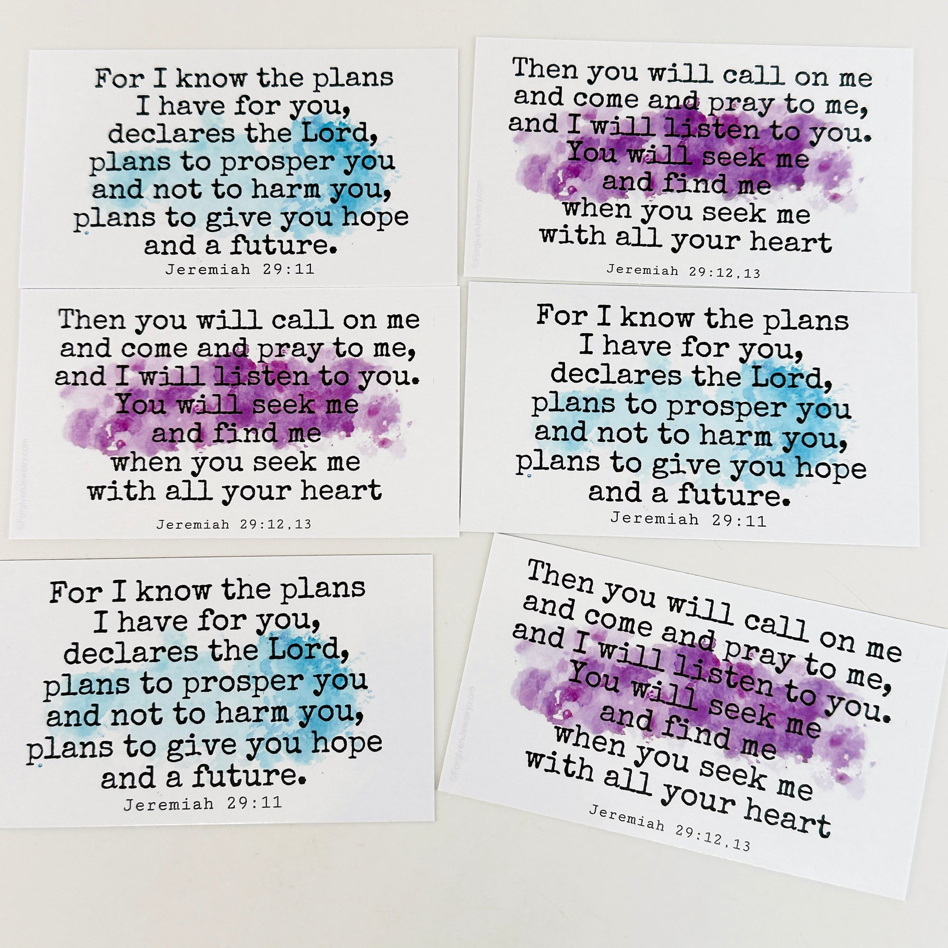 Jeremiah 2911-13 I Know The Plans I Have For You Inspirational Pocket Card
