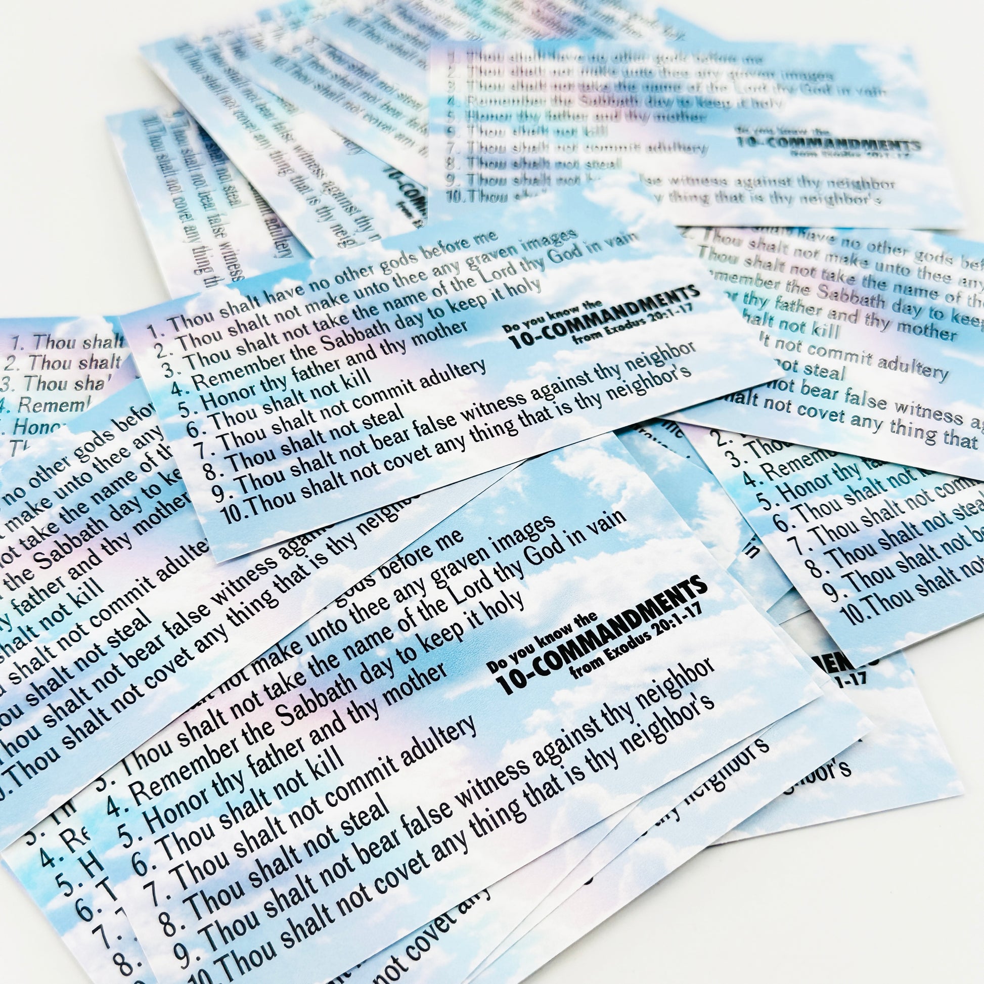 Love The Lord Your God 10 Commandments Inspirational Pocket Card