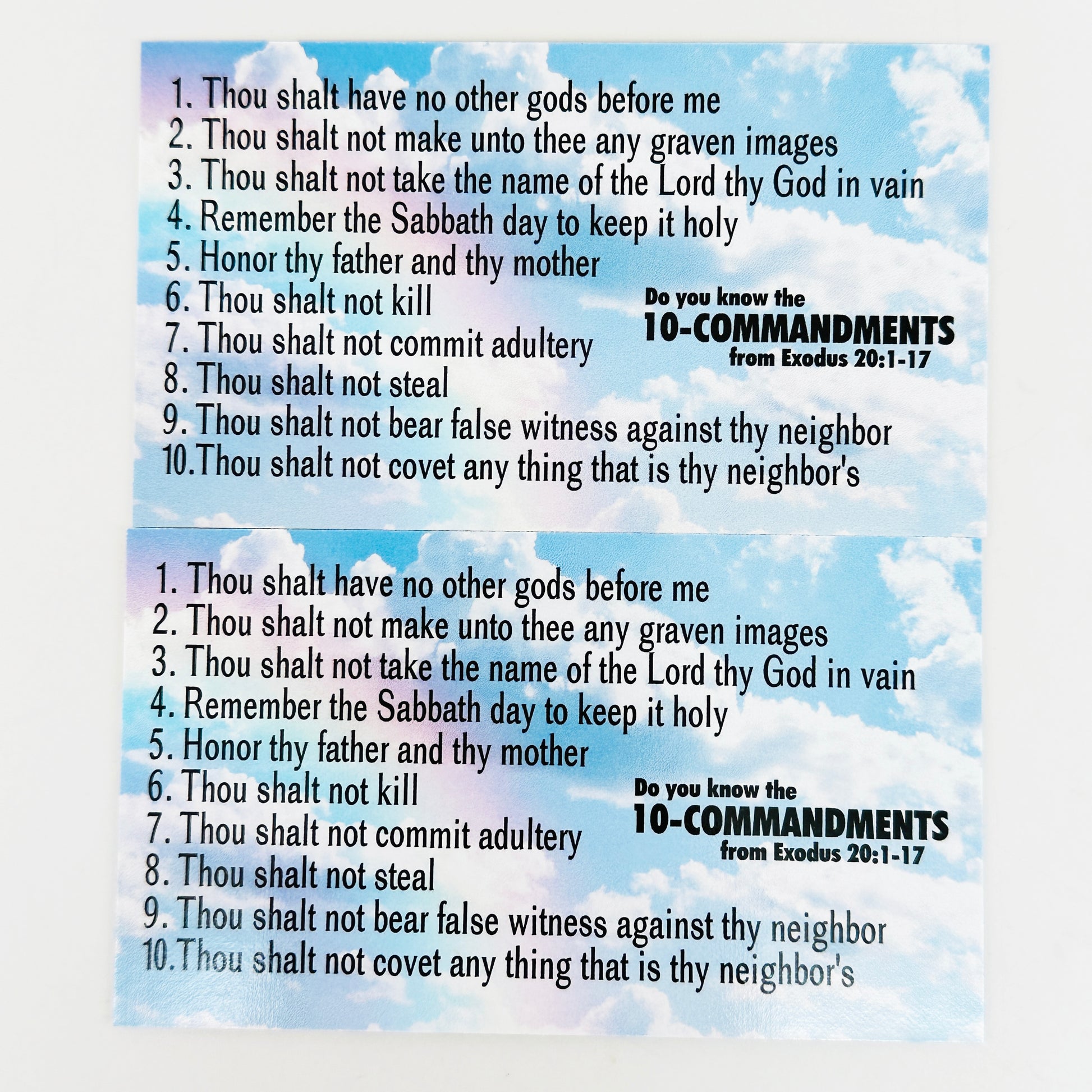 Love The Lord Your God 10 Commandments Inspirational Pocket Card