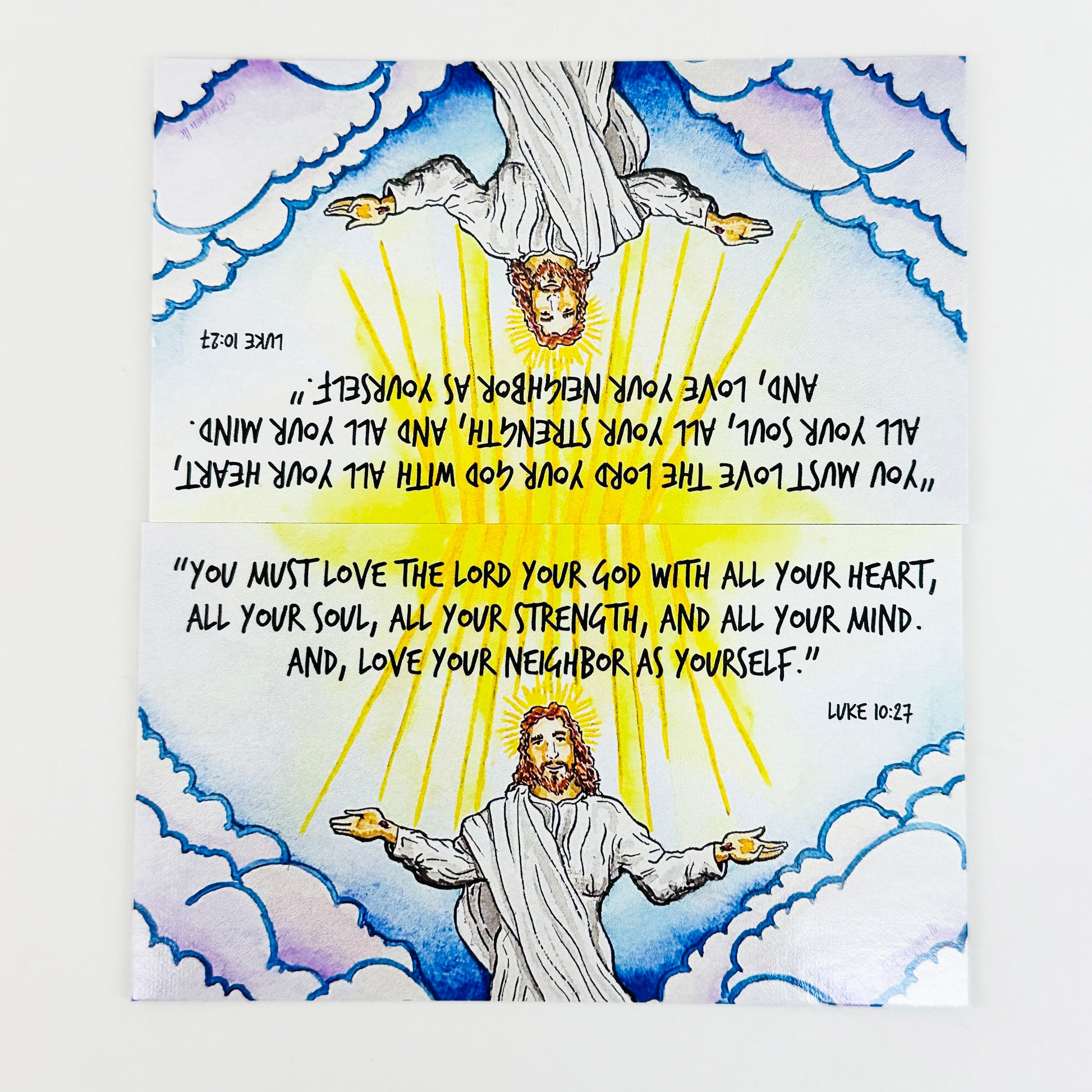 Love The Lord Your God 10 Commandments Inspirational Pocket Card