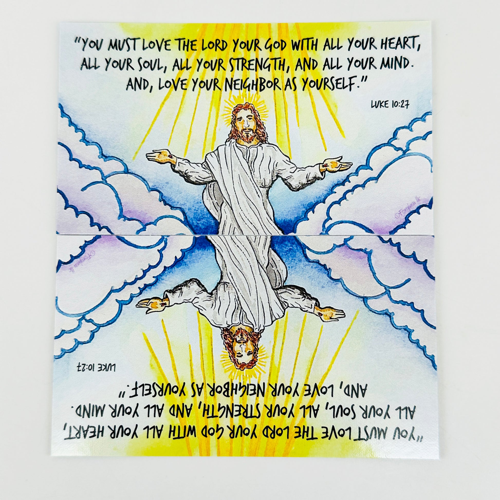 Love The Lord Your God 10 Commandments Inspirational Pocket Card