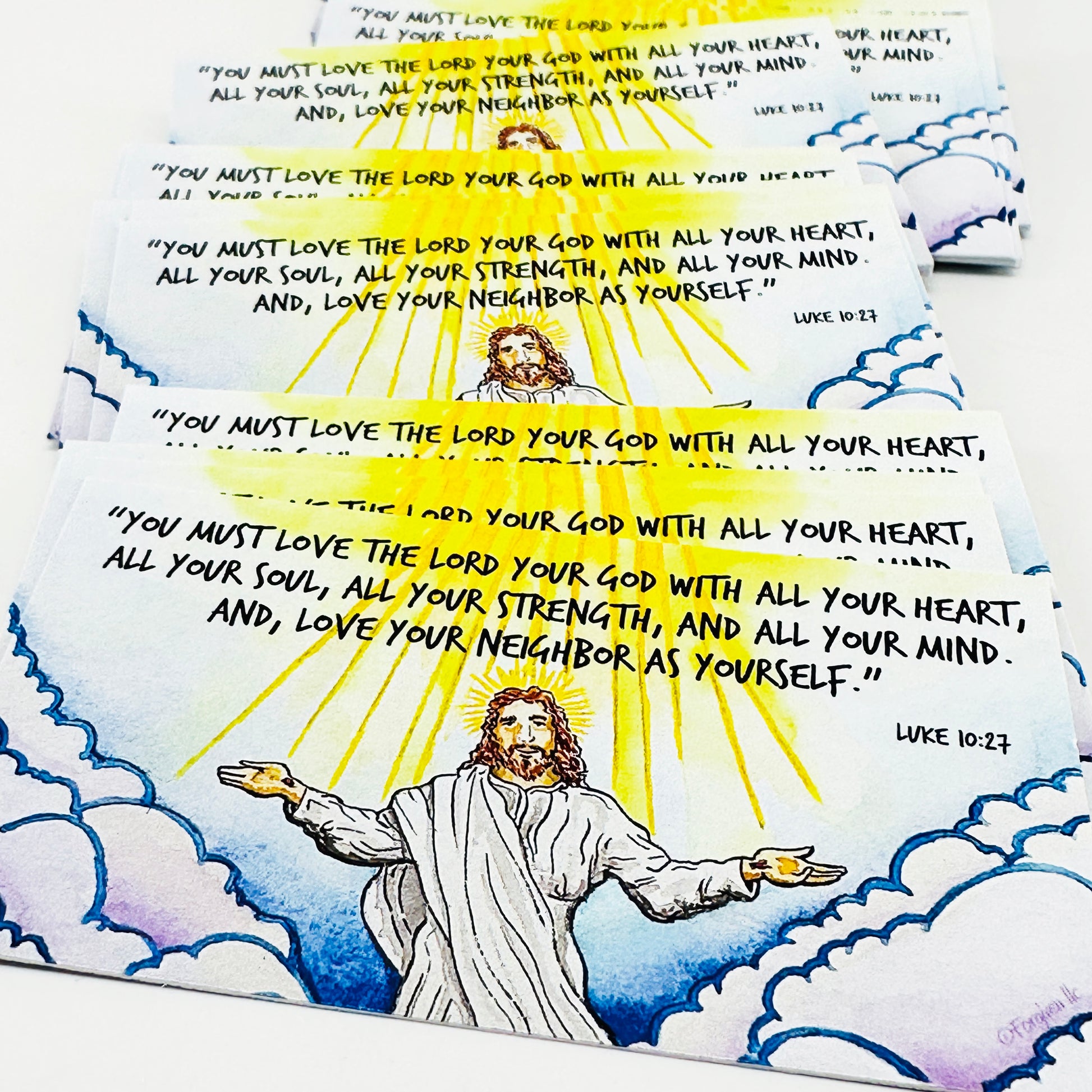 Love The Lord Your God 10 Commandments Inspirational Pocket Card