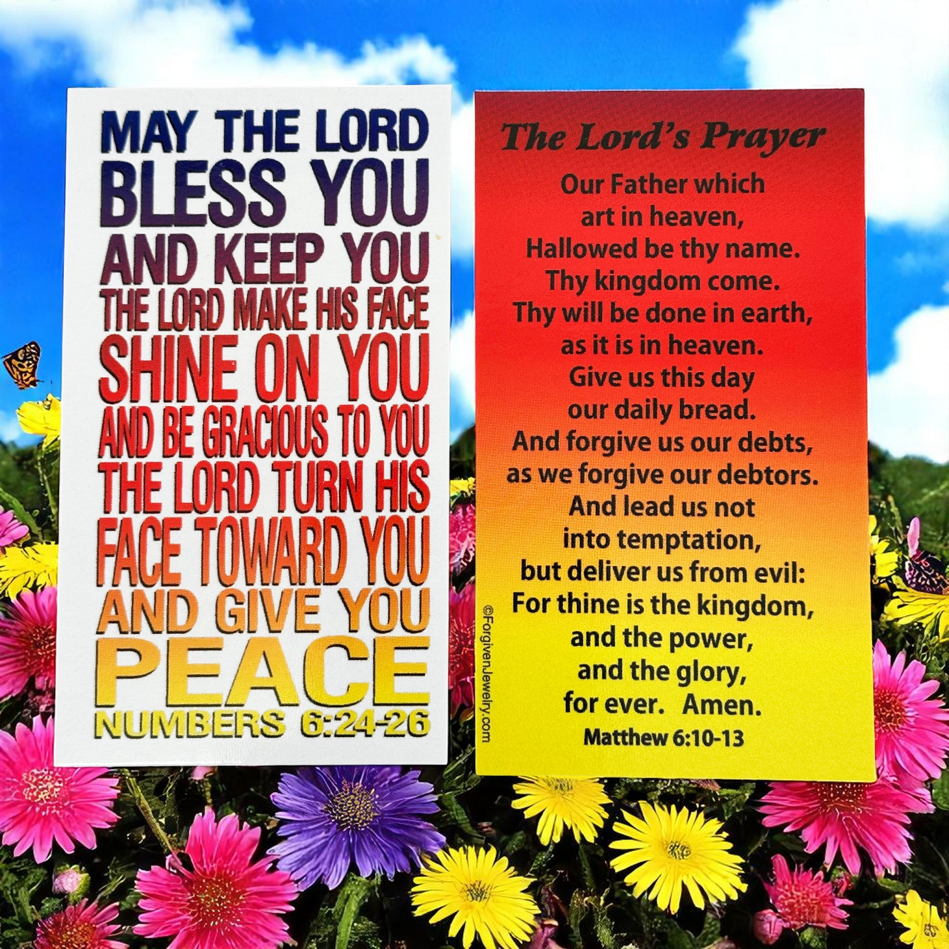 Lords Prayer Scripture Sharing Card May The Lord Bless You Inspirational Pocket Card