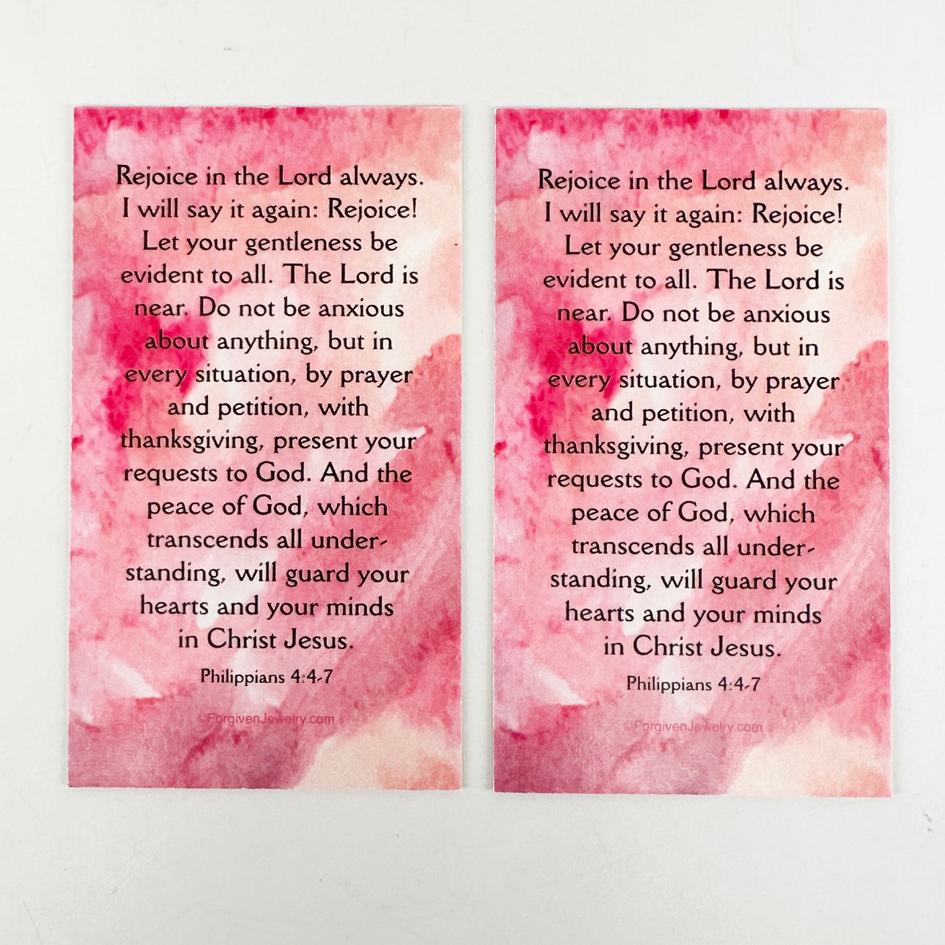 Philippians 44-8 Rejoice In The Lord Inspirational Pocket Card