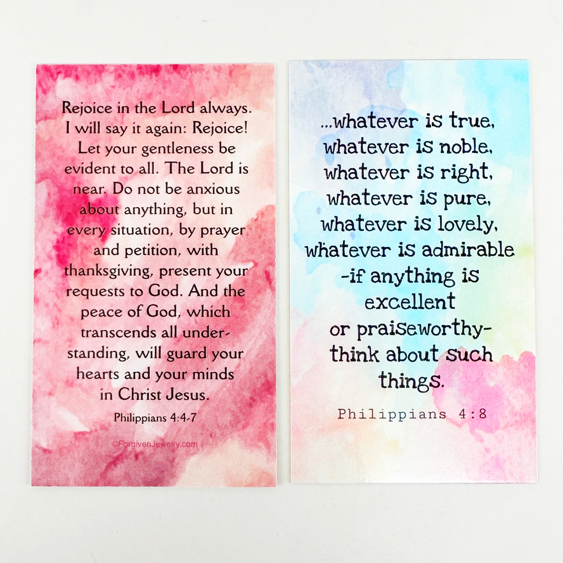 Philippians 44-8 Rejoice In The Lord Inspirational Pocket Card