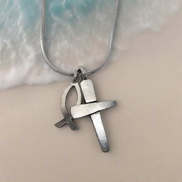 Cross Fish Chain Necklace