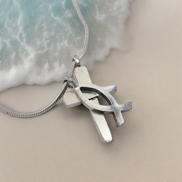 Cross Fish Chain Necklace