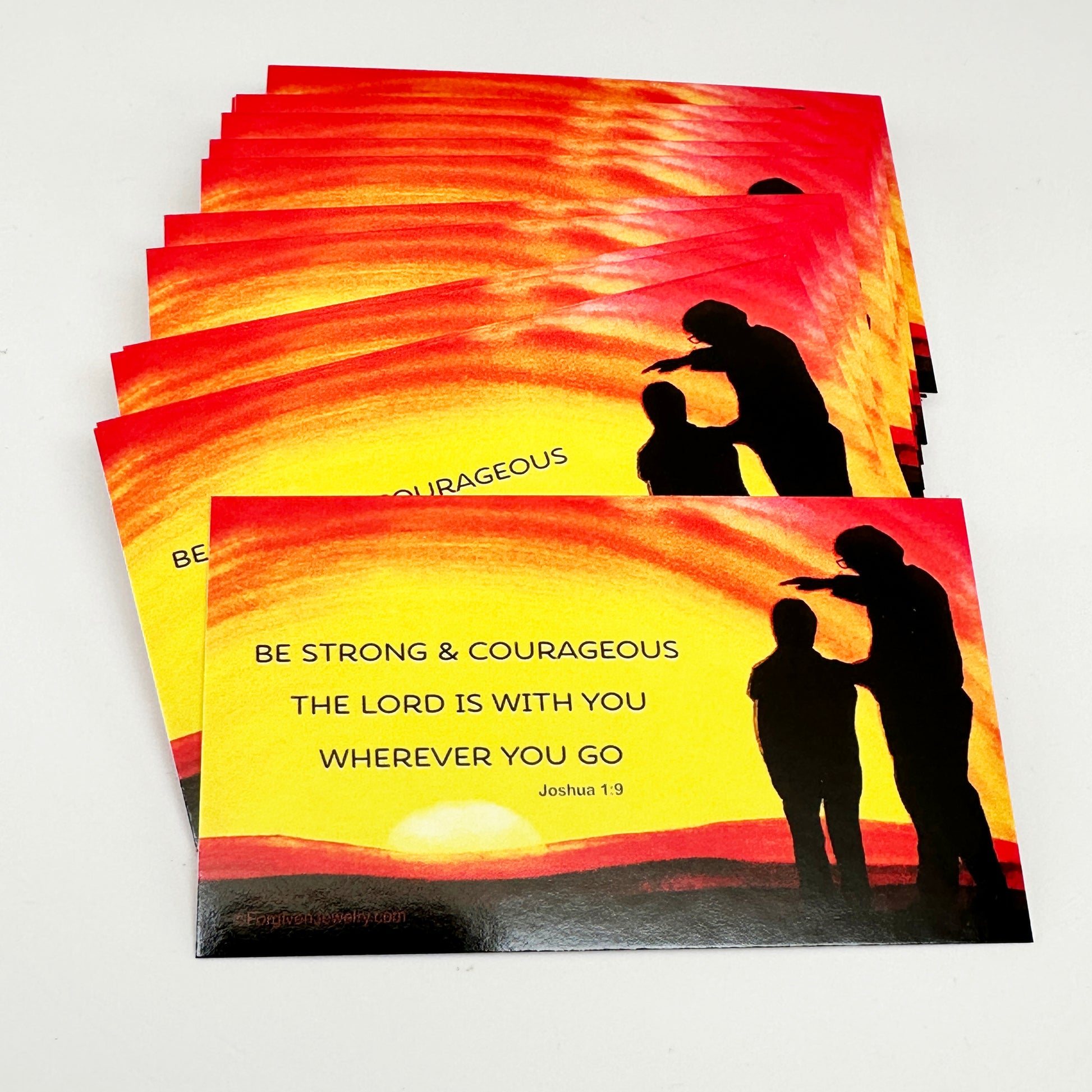 Be Strong and Courageous  Scripture Sharing Card "Joshua 1:9" Inspirational Pocket Card