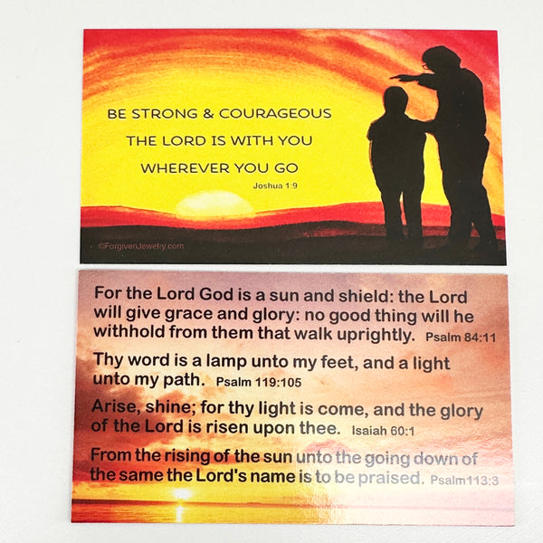 Be Strong and Courageous  Scripture Sharing Card "Joshua 1:9" Inspirational Pocket Card
