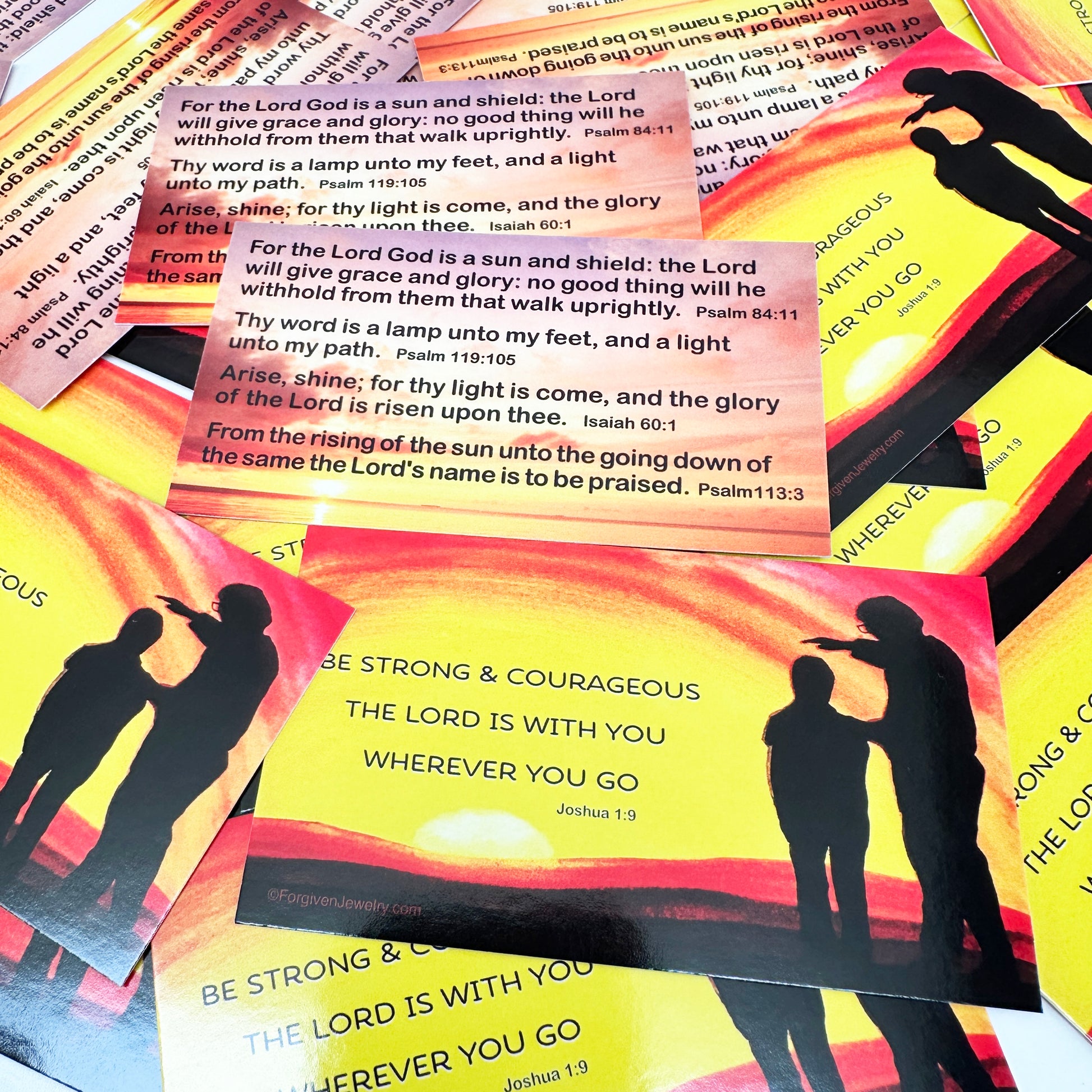 Be Strong and Courageous  Scripture Sharing Card "Joshua 1:9" Inspirational Pocket Card