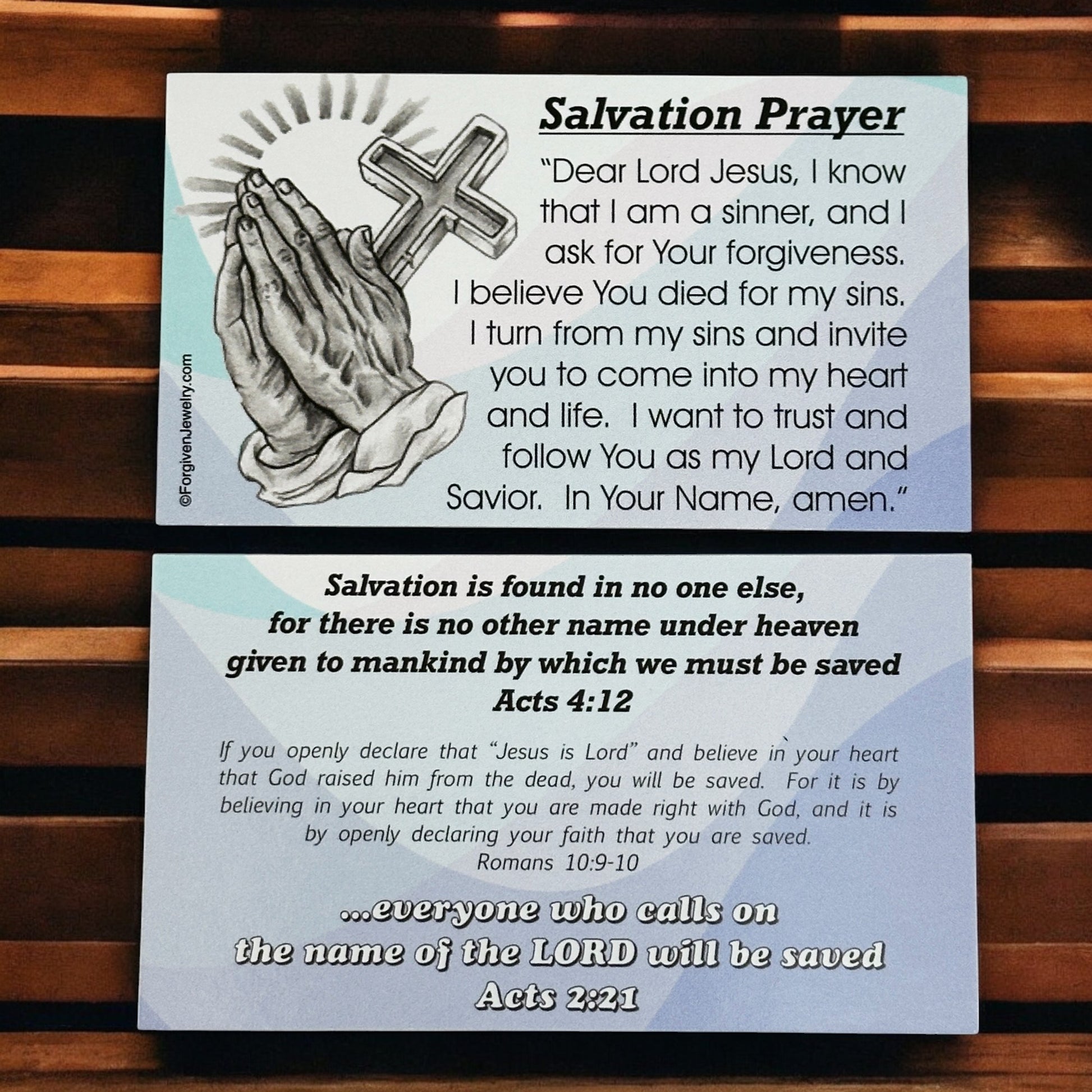Salvation Prayer Scripture Sharing Card Call On The Name Of The Lord Inspirational Pocket Card