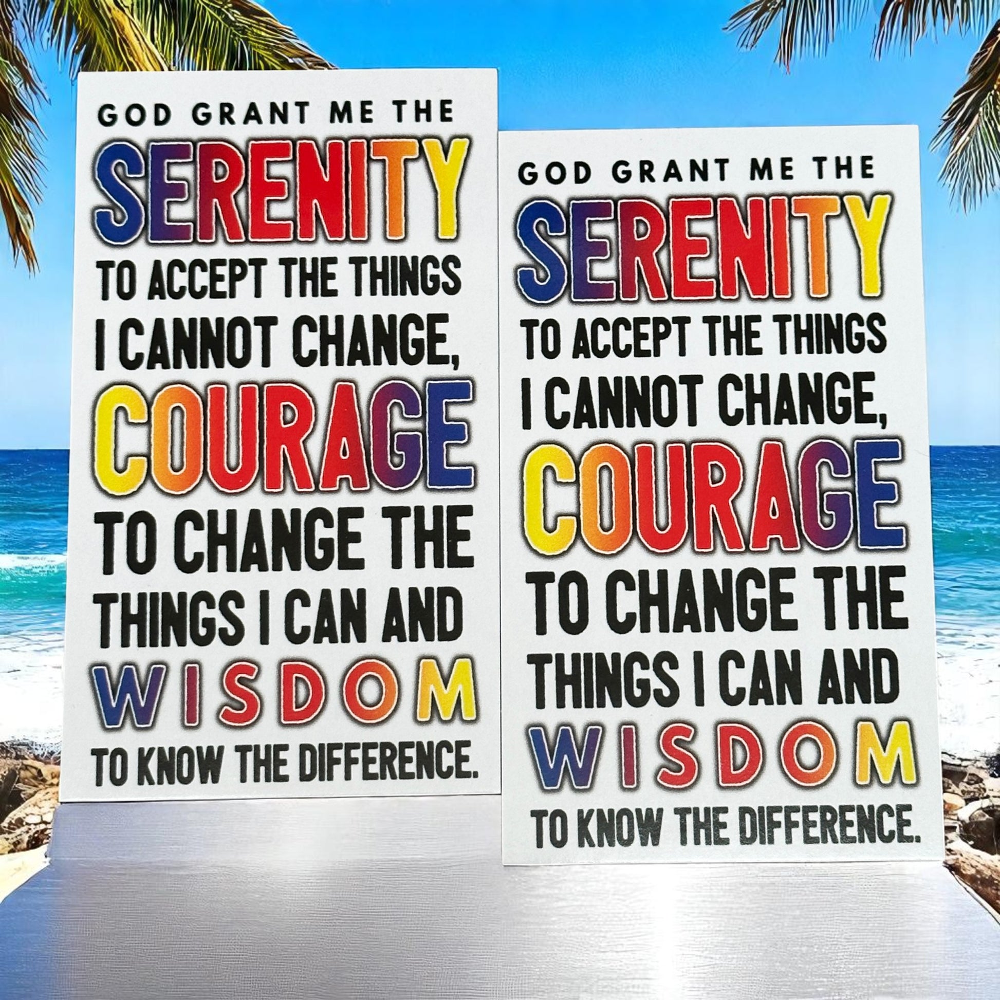 Serenity Prayer Scripture Sharing Card Peace Prayer St. Francis Inspirational Pocket Card