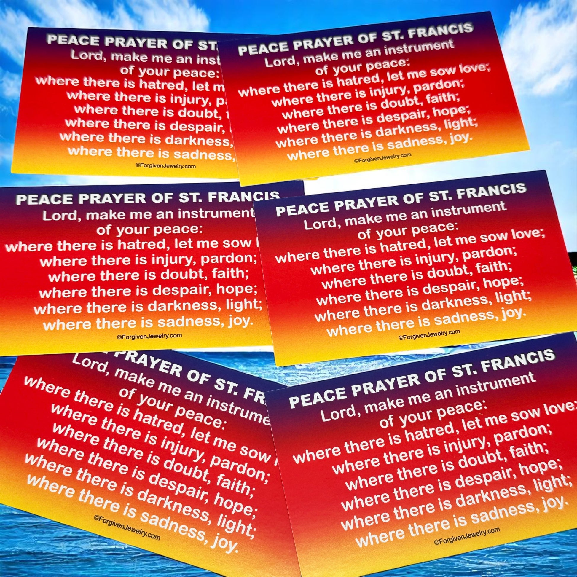 Serenity Prayer Scripture Sharing Card Peace Prayer St. Francis Inspirational Pocket Card